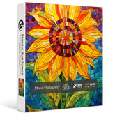 Puzzle en bois de tournesols en mosaïque 1000 pièces